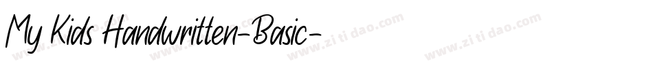 My Kids Handwritten-Basic字体转换